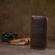Кожаное женское глянцевое портмоне GRANDE PELLE 11466 Коричневый - изображение 8