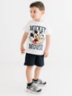 Комплект (футболка, шорти) Mickey Mouse 116 см (6 років) Disney MC18070 Біло-чорний 8691109888112 - зображення 1