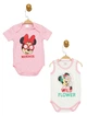 Боди 2 шт Minni Mouse 62-68 см (3-6 мес) Disney MN17331 Бело-розовый 8691109875181 - изображение 1