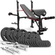 Набор Hop-Sport Strong 146кг со скамьей HS-1055 - изображение 1