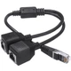 Разветвитель для сетевого кабеля Addap ES-02, сплиттер витой пары на 2 порта RJ45 Ethernet - изображение 1