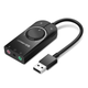 Внешняя USB звуковая карта Ugreen CM129 с регулятором громкости | Аудио-адаптер на 3 порта 3,5 мм Jack - изображение 5