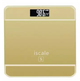 Весы напольные ISCALE S, Квадратные, до 180 кг, золотые - изображение 1