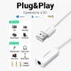 Внешняя звуковая карта Ugreen WUS206 2в1 USB Audio Adapter TRRS USB 2.0 белая (7165) - изображение 5