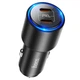 Автомобільний зарядний пристрій Hoco NZ3 Clear way dual port PD Car charger 40W Black - зображення 1