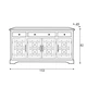 Чотиридверний комод для вітальні Avola Livin Hill 153x82x49 (60) 144801 - зображення 2