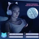 Бездротові навушники з котячими вушками Cat Ear Fingertime із додатковим мікрофон та підсвіткою рожево-голубі - зображення 5