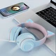 Бездротові навушники з котячими вушками Cat Ear Fingertime із додатковим мікрофон та підсвіткою рожево-голубі - зображення 10