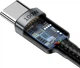 Kabel Baseus Cafule Type-C to Type-C PD2.0 100W5A 20V2 m Czarny/Szary (CATKLF-ALG1) - obraz 4