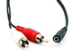 Кабель переходник аудио джек Jack 3.5mm 3pin (мама)-> RCAx2 F/M тюльпан (папа) Черный - изображение 3