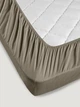 Простынь на резинке Arya Сатин London AR-A107300-brown 180х200х30 см коричневая - изображение 3