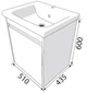 Тумба подвесная JUVENTA Classic Cl-55 дуб вотан с умывальником Soft-55 - изображение 4