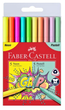 Набір фломастерів 10 кольорів NEON+PASTEL GRIP тригранні Faber-Castell Grip 155312 - изображение 1