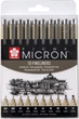 Набір лінерів Sakura Pigma Micron 10 шт POXSDK10A Чорних (8712079459550) - зображення 1
