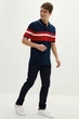Мужское поло LC Waikiki Southblue в полоску M Синее (LCW polo-7799) - изображение 4