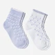 Набор детских носков хлопковых 2 пары для девочек Conte Kids Tip-Top 16С-100СП-714 10 р Белый/Бледно-фиолетовый (4810226244647) - изображение 1
