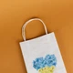 Пакет подарочный с патриотическим рисунком eko-kraft 150*90*240 10 шт/уп Крафт пакет украинской символикой Сердце желто-голубого цвета в цветочки Маленький упаковочный пакетик - изображение 7