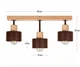 Потолочный светильник WoodLume 3 Line Brown - изображение 2