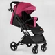 Коляска прогулочная детская JOY Comfort L-20115 рама сталь с алюминием, футкавер, подстаканник, телескопическая ручка Розовая - изображение 1