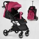 Коляска прогулочная детская JOY Comfort L-20115 рама сталь с алюминием, футкавер, подстаканник, телескопическая ручка Розовая - изображение 2