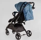 Коляска прогулочная детская JOY Comfort L-64055 рама сталь с алюминием, футкавер, подстаканник, телескопическая ручка Синий джинс - изображение 5