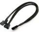 Перехідник живлення для кулерів з MOLEX (молекс) ->4 шт 26см 4 pin роз'єм, (всередині 2 pin +12в - 12в) hub кулер fan Чорний - зображення 6