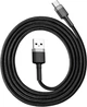 Кабель Baseus Cafule Cable USB Type-C 3A 1m Gray Black - зображення 2