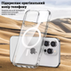 Силиконовый чехол Fruct Full Cover с MagSafe для iPhone 14 Pro Прозрачный - изображение 3