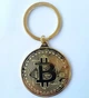 Брелок золотистий біткоїн BTC 40х75 мм - зображення 1
