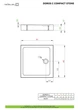 Душовий піддон Doros C Compact Stone White 90x90 см, RADAWAY (SDRC9090-05-04S) - изображение 3