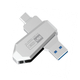 Флеш пам'ять XO U50 2 в 1 (USB3.0/Type-C) (32Gb) Сріблястий - зображення 1