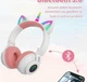 Бездротові навушники з однорогом та вушками Bluetooth Cat STN-27 з мікрофоном MP3 плеєром LED RGB підсвічування Біло-Рожеві - зображення 9