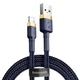 Кабель для быстрой зарядки Baseus Cafule Metal Lightning 2.4A 1m Blue/Gold - изображение 1