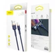 Кабель для быстрой зарядки Baseus Cafule Metal Lightning 2.4A 1m Blue/Gold - изображение 6