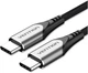 Кабель Type-C-Type-C Vention TPE Nylon PD 60W 3A 480Mps Nickel-Plated 1m Grey (TADHF) - зображення 1