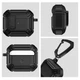 Захисний чохол для навушників Apple Airpods Pro протиударний з карабіном OPEN BLACK - зображення 6