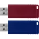 USB флеш накопитель Verbatim 2x32GB Store'n'Go Slider Red/Blue USB 2.0 (49327) - изображение 4