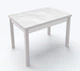 Стол обеденный раскладной Fusion furniture Марсель 90х60 Белый/Стекло УФ 15 265 (10000199) - изображение 1