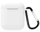 Силиконовый чехол Nik с карабином для Apple AirPods белый - изображение 2