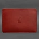 Чехол из натуральной кожи для MacBook 13 дюйм Красный - изображение 3