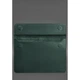 Кожаный чехол-конверт на магнитах для MacBook 15 дюйм, зеленый, натуральная кожа Crazy Horse, ручная работа, 38×25,5 см 58674 - изображение 3