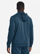 Толстовка на флисе, на молнии мужская Under Armour Ua Armour Fleece Fz Hoodie-Blu 1373357-437 S Синяя (195253839122) - изображение 2