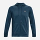 Толстовка на флисе, на молнии мужская Under Armour Ua Armour Fleece Fz Hoodie-Blu 1373357-437 S Синяя (195253839122) - изображение 4