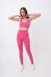 Спортивные леггинсы женские в рубчик Giulia LEGGINGS RIB WELLNESS L/XL Pink-bubblegum, леггинсы из микрофибры - изображение 3