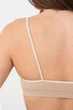 Бесшовний топ в рубчик на тонких бретелях Giulia CAMI TOP RIB L/XL Beige-naturale, топ в рубчик - изображение 5