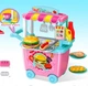 Дитяча валізка Закусочна з візком на коліщатках Happy Chef 28 предметів, дитячий ігровий набір - зображення 1