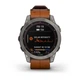 Смарт-годинник Garmin fenix 7 Sapph Solar Titanium зі шкіряним ремінцем Chestnut, GPS (010-02540-31) - изображение 1