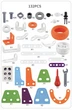 Конструктор&nbsp;болтовой детский&nbsp;Build&Play 5 в 1Самолет 132 эл. (RK206) - изображение 6