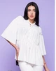 Туника Queen Fashion с кружевной спинкой 42-48 Белая ART ТУ13 - изображение 1
