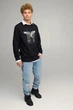 Світшот чоловічий OVERSIZE /no flis/ S Чорний (BSMB30028) - изображение 2
